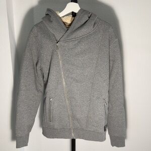 Scotch & Soda Men’s Full Zip Sherpa-Lined Hoodie, Grey